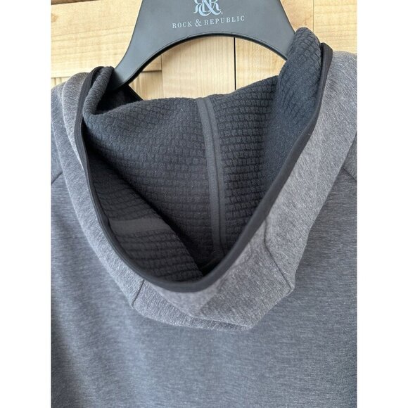 Lululemon Sweater Adult XL Gray Gridliner Fleece Full Zip Hoodie Stretch Mens - Picture 6 of 9